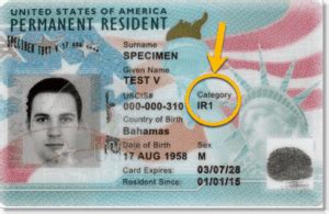 iro green card category code.